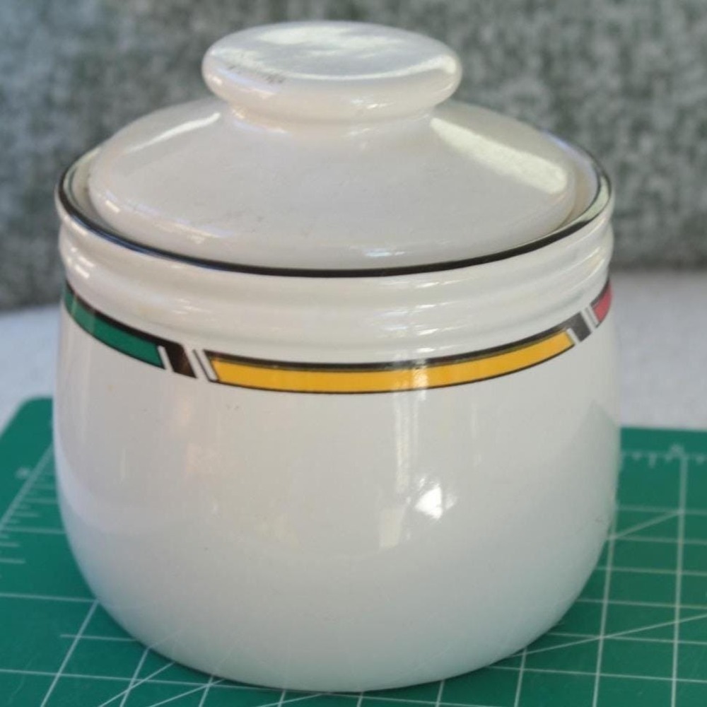 Studio Nova Modern Ceramic Sugar Bowl with Lid Multi-Color